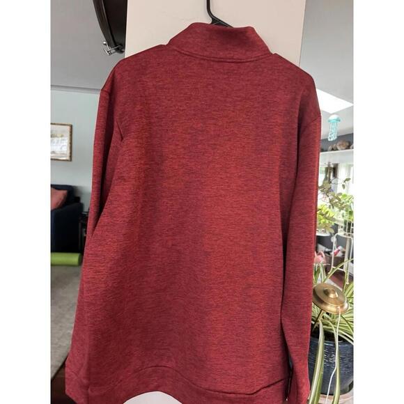 Under Armour Mens Full Zip Hoodie Jacket XL Red heather Loose Fit - Picture 3 of 3